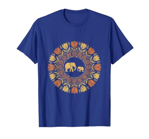 Mademark Mother Elephant and Baby Walking Through Tall Grass T-Shirt - Men - size chart