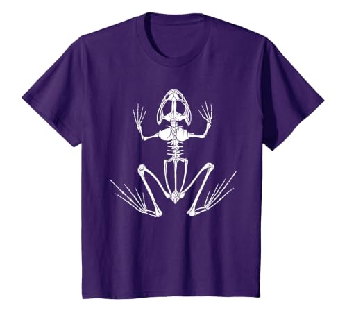 Halloween Shirts Skeleton Frog Women Men Kids Skeleton Frog Lazy Halloween Costume Goth Amphibian Animal T-Shirt - size chart