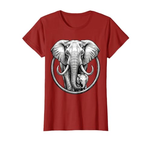 Mademark Mama Elephant and Baby Graphic Tee T-Shirt - Women - size chart