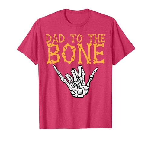 Mens Halloween Shirts For Dad Daddy Papa Men Halloween Dad to The Bone Skeleton Hand Fun Papa Costume Men T-Shirt - size