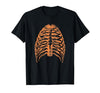 Orange Halloween Rib Cage Ribcage T-Shirt - size chart