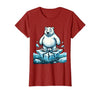 Mademark Polar Bear on Cracking Ice Floe Illustration T-Shirt - size chart