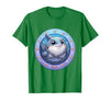 Mademark Great White Shark Tangled in Anchor Chain Art T-Shirt - size chart