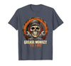 Mademark Grease Monkey 'Til I Die Mechanic Skull Design T-Shirt - Men - size chart