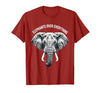 Mademark Elephants Over Everything Elephant Lover Design T-Shirt - Men - size chart
