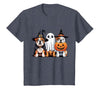 English Bulldog Halloween Funny Dog Lover Pumpkin Witch T-Shirt - size chart
