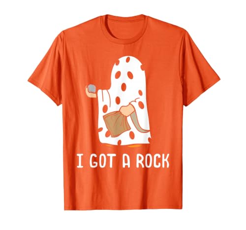 Funny Halloween Vibes Trick Or Treating I Got A Rock Funny Halloween Trick Or Treating Ghost T-Shirt - size chart