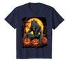FrightNightFits Werewolf Orange Halloween T-Shirt - size chart