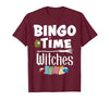 Bingo Time Witches Halloween Bingo Player Novelty Halloween Bingo Time Witches Funny Women Bingo Player T-Shirt - size chart