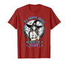 CCHT Dialysis Technician My Broom Broke So Now I'm a CCHT Dialysis Tech Halloween T-Shirt - size chart
