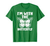 Im With Butterfly Halloween Costume Party Gift I'm with Butterfly Halloween Costume Matching Couples Party T-Shirt - size