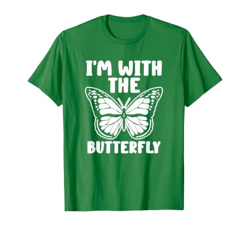 Im With Butterfly Halloween Costume Party Gift I'm with Butterfly Halloween Costume Matching Couples Party T-Shirt - size
