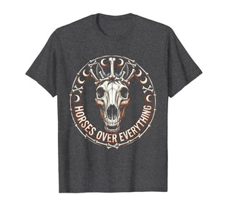 Mademark Horses Over Everything Equestrian Design T-Shirt - Men - size chart