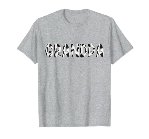 Cow Pattern Print Family Matching Birthday Shirts Cow Grandpa Birthday Family Matching Fathers Day Boy Girl T-Shirt - size