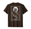 F-CAW-F Meme Raven Gothic Halloween Graphic Tees F-CAW-F Crow Tarot Card Funny Halloween Vintage On Back T-Shirt - size chart