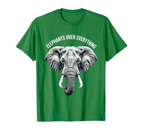 Mademark Elephants Over Everything Elephant Lover Design T-Shirt - Men - size chart
