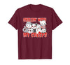 Chillin With My Creeps Apparel Chillin with My Creeps Cat Horror Killer Halloween Costume T-Shirt - size chart