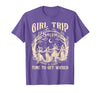 Vitage Girls Trip Salem Halloween Womens Funny Tee Retro Girls Trip Salem 1692 They Missed One Witch Halloween T-Shirt -