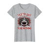 Mademark Teeth Out Fear Nothing Bold Shark Women Design T-Shirt - size chart