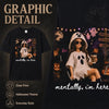 Chaierfei Funny Doll Halloween Mentally I'm Here T-Shirt - size chart