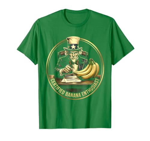 Mademark Certified Banana Enthusiast Funny Monkey Design T-Shirt - Men - size chart