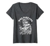 Funny Skeleton Meme Quote Sarcastic Humor Adult Women's Why Take The High Road When You Can Take The Psycho Path V-Neck