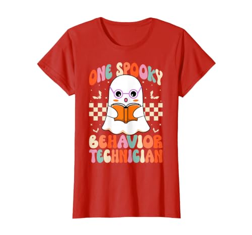 RBT Behavior Tech Spooky Halloween Gifts Co. One Spooky Behavior Technician Analyst - Halloween Ghost RBT T-Shirt - size