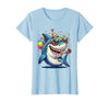 Mademark 5th Birthday Shark Party Sunglasses Grinning Cool T-Shirt - size chart