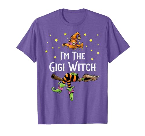 Matching Witch Halloween Costumes by Foxio Im the Gigi Witch Halloween Matching Group Costume T-Shirt - size chart