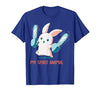 My Spirit Animal Cute Rabbit with Chainsaw T-Shirt — design detail