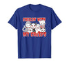 Chillin With My Creeps Apparel Chillin with My Creeps Cat Horror Killer Halloween Costume T-Shirt - size chart
