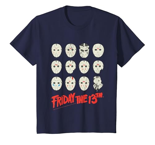 Friday The 13th Halloween Design Masks T-Shirt - size chart