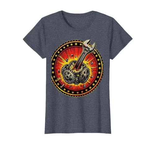 Mademark Monkey Wrench in the Gears Graphic Design T-Shirt - Women - size chart