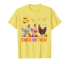 Autumn Pumpkin Chicken Halloween Chicken Farm Fall Halloween Chicken Pumpkin Chick Or Treat Spooky T-Shirt - size chart