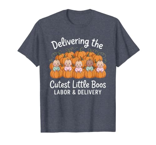 Spooky Nurse Halloween Labor and Delivery Gift Tee Delivering The Cutest Boos Labor & Delivery Halloween Nurse T-Shirt -