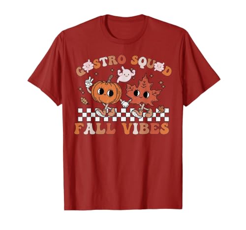 Gastro Squad Halloween Fall Endoscopy Nurse Gastro Squad Halloween Fall Vibes Gastro Crew Endoscopy T-Shirt - size chart