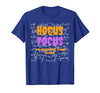 Funny Teacher Halloween Shirt. Math Teacher. Hocus Focus T-Shirt - size chart