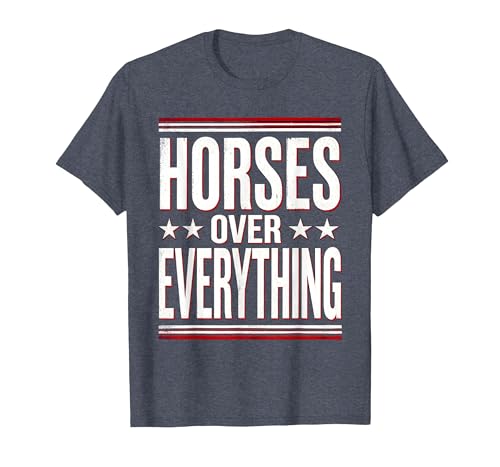 Mademark Horses Over Everything Equestrian Design T-Shirt - Men - size chart