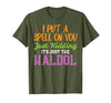 Halloween Nurse Shirts For Women Scrub Costumes Spell Just Kidding Haldol Funny Nurse Halloween RN ICU Women T-Shirt - size