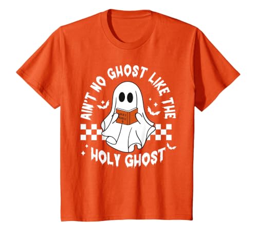 Funny Ain't No Ghost Like The Holy Ghost Christian Halloween T-Shirt - size chart