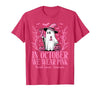 Arich.Tee's Breast Cancer Awareness Ghost in October We Wear Pink Breast Cancer Witch Ghost Halloween T-Shirt - size chart