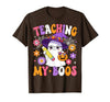 Teaching My Boos Ghost Teacher Halloween Outfits Teaching My Boos Teacher Ghost Teach Funny Halloween Teacher T-Shirt - size