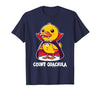Funny Halloween Costume Count Quackula Funny Duck Halloween Costume T-Shirt - size chart