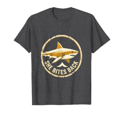 She Bites Back Fierce Shark Women Design T-Shirt