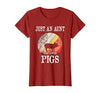 Pigs Lover Gift Co. Just an Aunt Who Loves Pigs T-Shirt - size chart