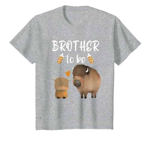 Cute Animal Buffalo Baby Shower For Brother To Be Brother to Be Buffalo Baby Shower Bison for Boy Or Girl T-Shirt - size