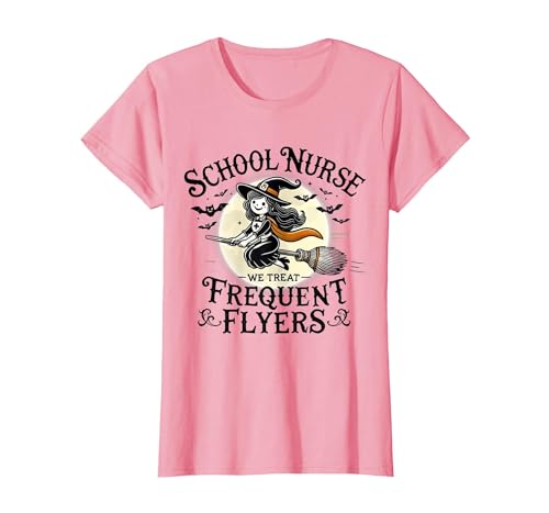 Spooky Halloween Costume School Teacher Student School Nurse Treat Frequent Flyer Witch Funny Halloween 2024 T-Shirt - size