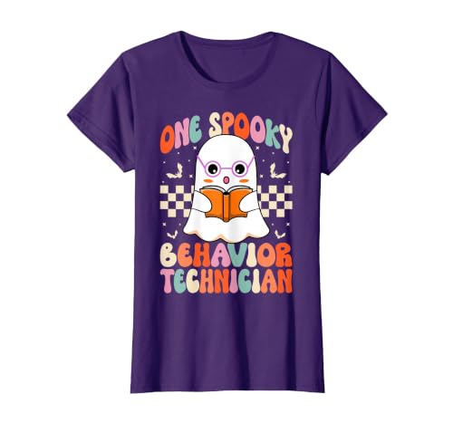 RBT Behavior Tech Spooky Halloween Gifts Co. One Spooky Behavior Technician Analyst - Halloween Ghost RBT T-Shirt - size