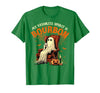 Bourbon Ghost Funny Halloween Drinking Apparel My Favorite Spirit is Bourbon Funny Halloween Ghost T-Shirt - size chart