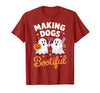 Dog Lover Spooky Grooming Groomer Attire Pet Groomer Funny Halloween Making Dogs Bootiful T-Shirt - size chart
